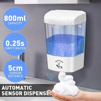 

800ml Soap Dispenser Automatic Foam Liquid Soap Dispenser Infrared Detergent Sensor Touch-free Kitchen Soap Lotion Pump Currency