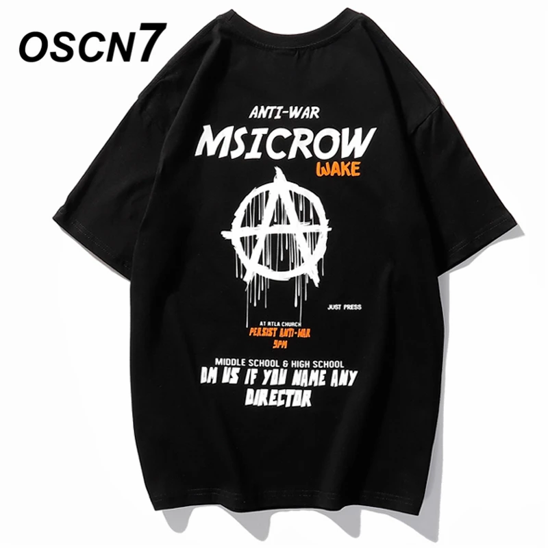 OSCN7, мужские футболки с графическим принтом,, Забавные футболки с коротким рукавом, летние хип-хоп повседневные Модные женские футболки, уличная одежда 3305