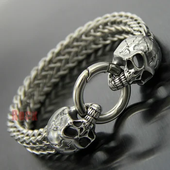 

tideway titanium steel man bracelet individuality skull Domineering Men's bracelet fashion simple jewelry bracelet men