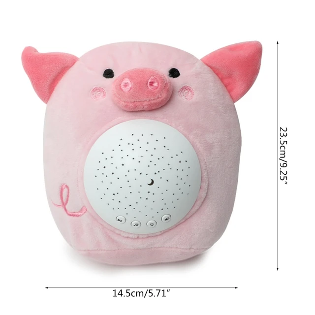 77HD 9In Electric Plush Doll Sleep Aid Toy Stuffed Animal Lovely Gift w/ Music 7 Lighting Mode Projection Baby Education Toy 1