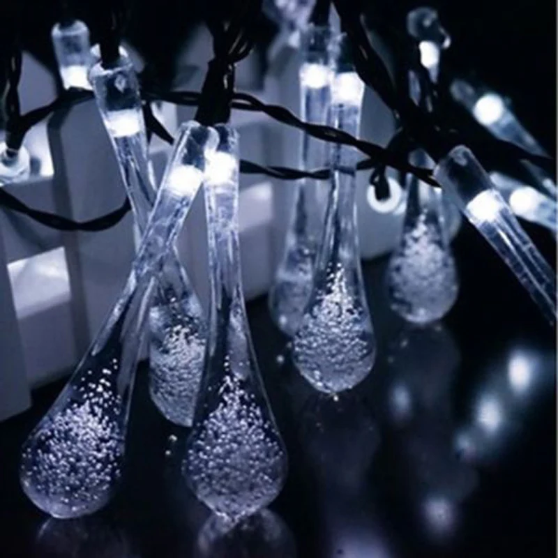 Использовать Открытый солнечной энергии 30LED струнный светильник сад пейзаж сказочная лампа Декор F