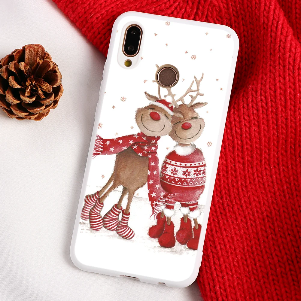sd2lu Чехол для телефона с рождественским рисунком лося для huawei mate 10 20 30 Lite P8 P9 P10 P20 P30 Lite Mini P Smart Y6 Y7 Pro TPU - Цвет: sd2lu