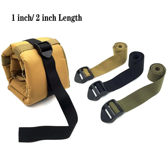 2-Pack 1inch Heavy Duty Utility Nylon Strap with Buckle Molle Backpack  Accessory