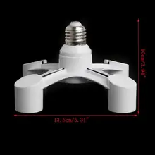 E27 4 в 1 светодиодный держатель цоколь Светильник лампы конвертер 360 ° винт адаптер