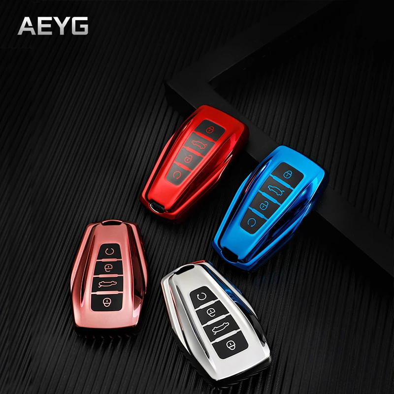

New TPU Car Key Case Cover Shell Fob For Geely Coolray Atlas Boyue NL3 Emgrand X7 EX7 SUV GT GC9 Borui Protect Holde Accessories