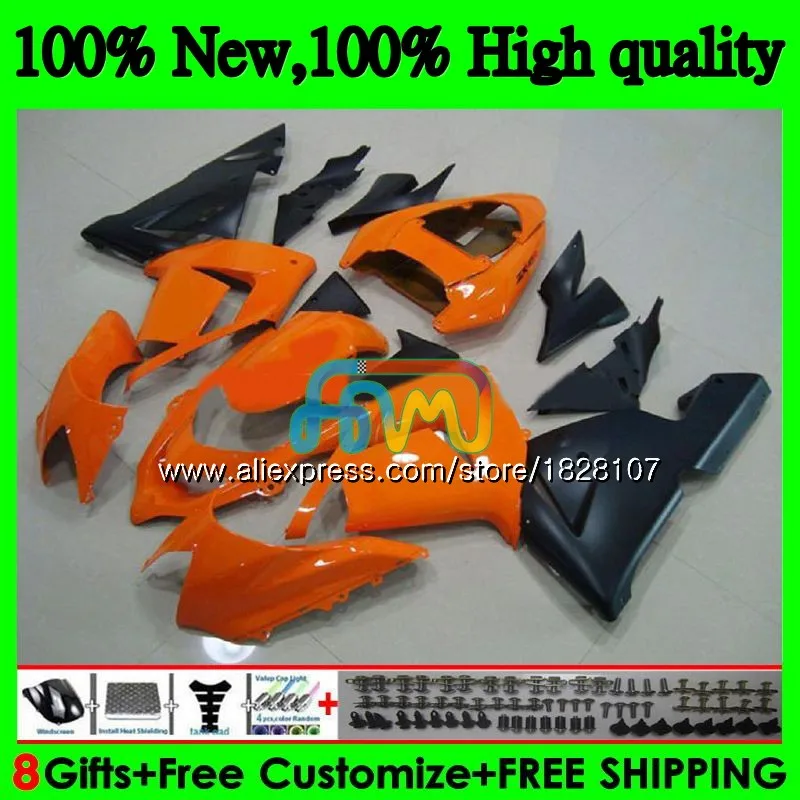 Корпус для KAWASAKI ZX 1000 CC ZX 10 сотрудников отдела исследований ZX-10R 04 05 15BS. 46 ZX1000CC 1000CC ZX 10R ZX10R 04 orange черный 05 2004 2005 комплект обтекателей