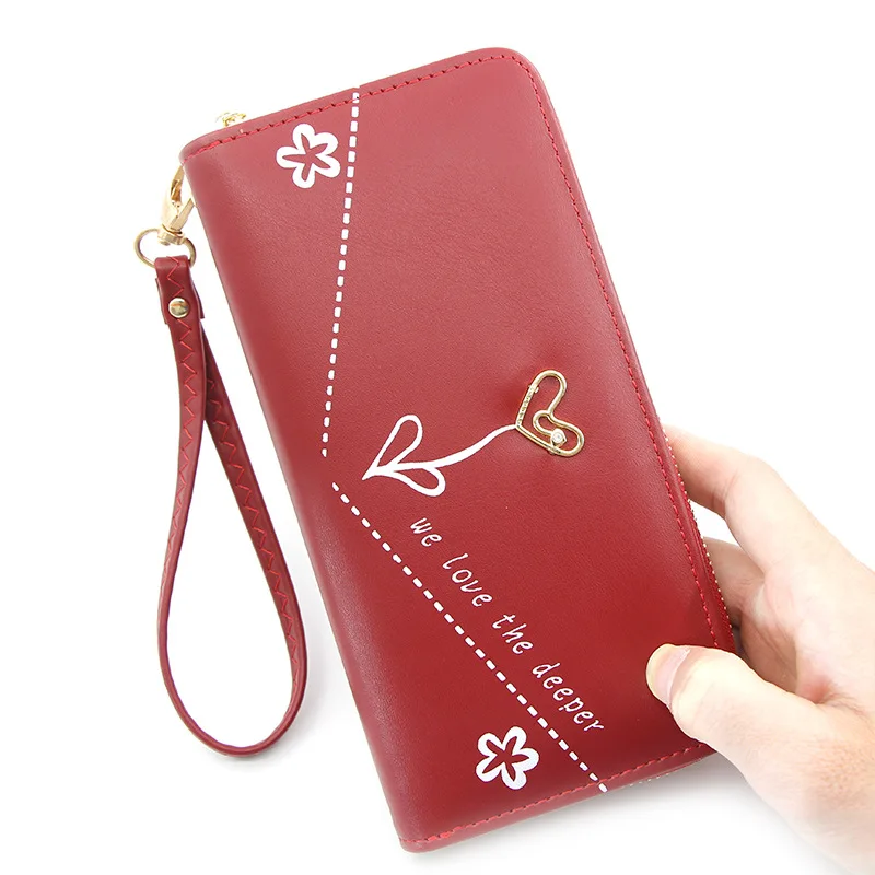 

Korean version of the new women's long wallet women's zipper coin purse mobile phone bag card bag clutch bag wallet