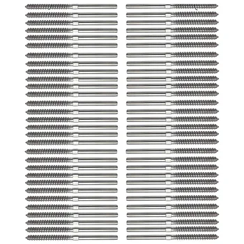 

30 Pairs Left&Right Hand Thread Lag Screws for 1/8 inch Cable Railing Stair DeCk Railing for Wood Post Lag Screw Swage System
