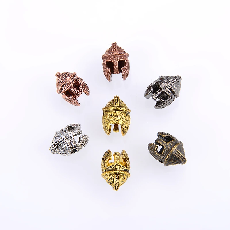 

10PCS/ package Wholesale accessories charm Spartan Helmet Bead Antique Color for Bracelet Keychain or DIY Lanyard Making