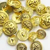 20PCS/pack 13/15/20MM Gold Anchor Buttons Plastic Sewing Accessory Shank Button Garment Clothing PH336 1