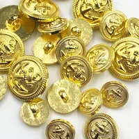 20PCS/pack 13/15/20MM Gold Anchor Buttons Plastic Sewing Accessory Shank Button Garment Clothing PH336 1