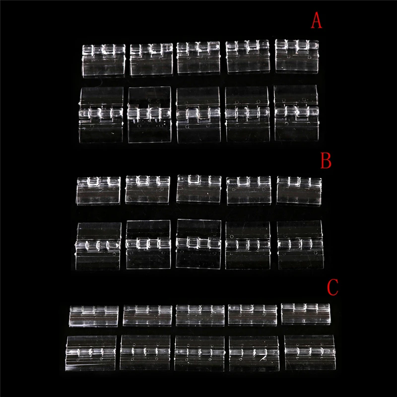 10Pcs/Lot Plastic Folding Hinges Transparent Hinge Durable Clear Acrylic Hinge Tools cabinet door hinges,furniture hinge,cabinet hinges,stainless steel door hinges,wooden box hinge,brass hinges,bronze butterfly hinges