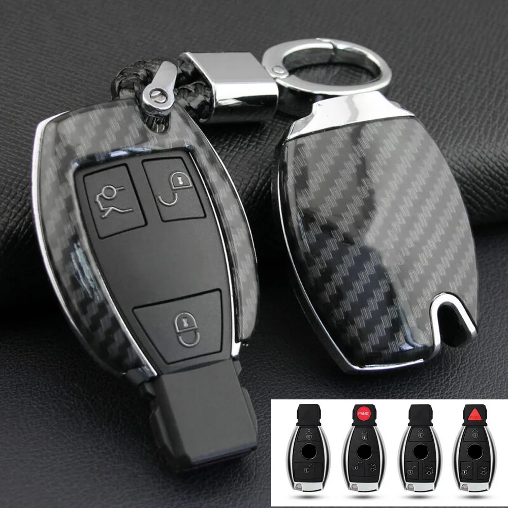 Чехол из углеродного волокна для брелока на цепочке для Mercedes W205 W212 X253 W166 X204 X166 удерживайте передние кнопки в хорошем контакте