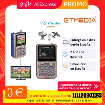 

[Genuine]Original GTmedia V8 Finder meter sat Finder DVB-S2/s2x satellite finder Better than ws-6933 ws6906 freesat bt01