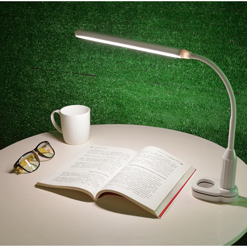 LED Desk Lamp, Eye-caring Table Lamps, Promise Dimming Office Lamp with USB Charging Port, Touch Control, Memory Function, White 3