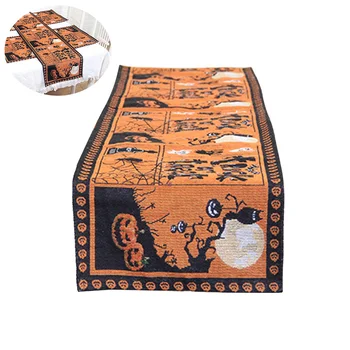 

1PC Table Runner Horrible Rectangular Halloween Tablecloth Table Runner Table Cover for Kitchen Party Haunted House