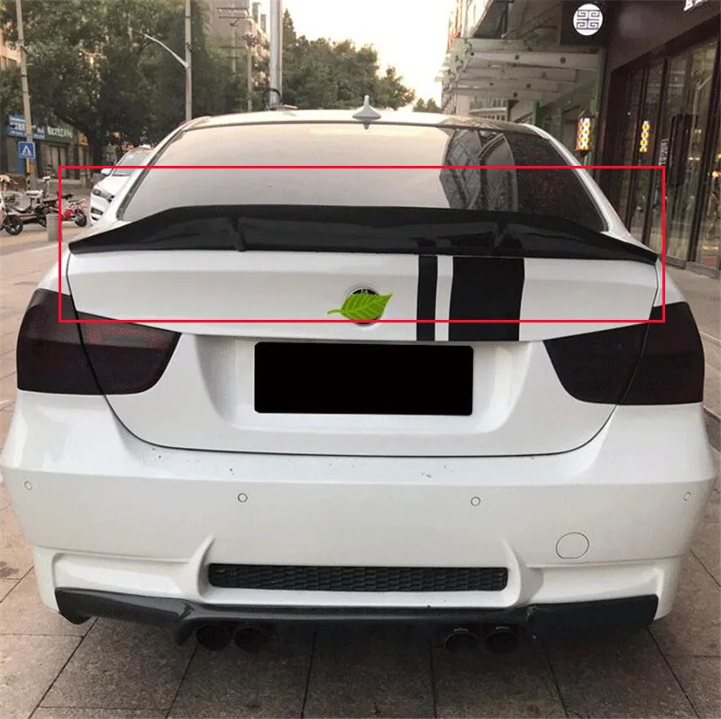 

CEYUSOT For R Style Real Carbon Fiber Spoiler WING BMW 3 Series E90 Sedan 320i 325i 335i CAR Trunk Rear Lip Tail FIN Refit 05-12