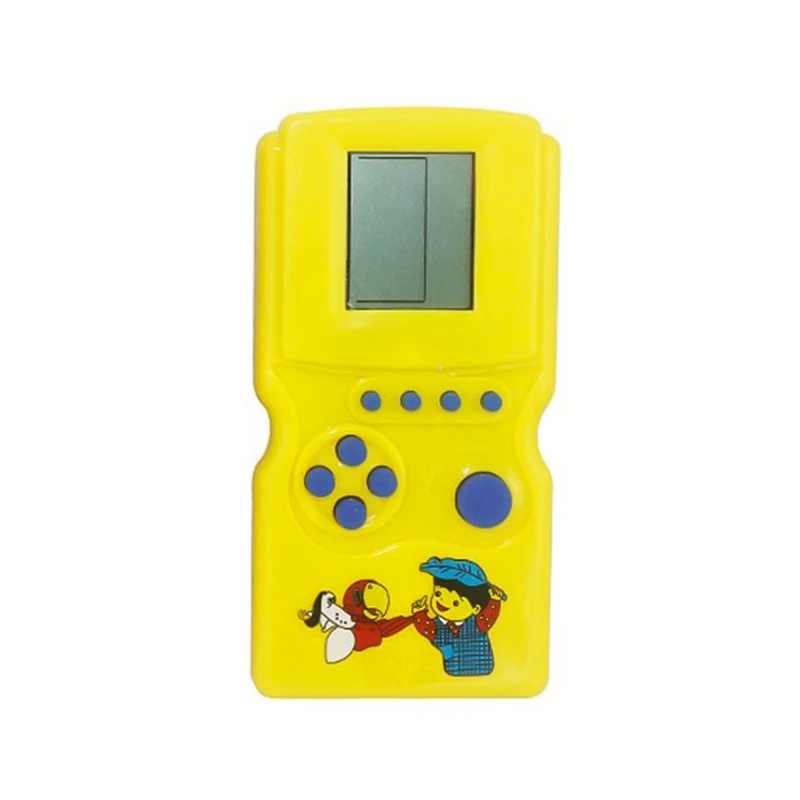 Классическая портативная игровая машина кирпичная игра детская игровая машина с воспроизведением музыки без батареи-Случайные цвета