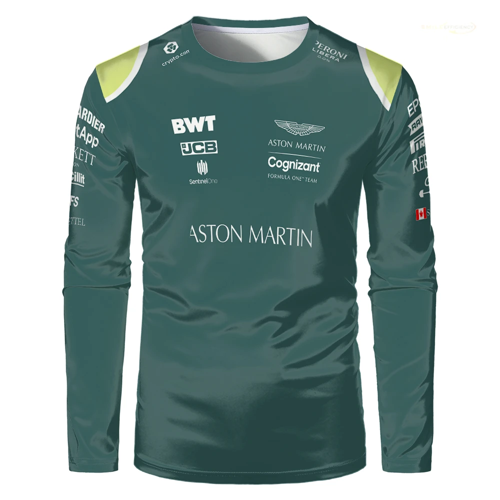 Camiseta de manga para hombre y mujer, prenda de vestir, con temática de conductor Vettel, Aston Martin Team, F1, gran oferta, 2021|Camisetas| - AliExpress
