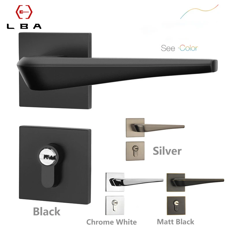  LBA High End Modern Minimalist Silent Indoor Split Door Lock Zinc Alloy Decorative Furniture Person - 4000248004274