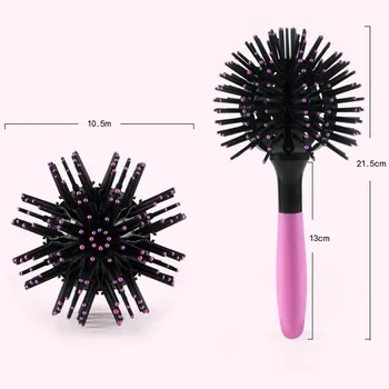 

Japan 3D Bomb Curl Hair Brush Ball Styling Spherical Massage Comb Detangling Heat Resistant Hair Comb EY669