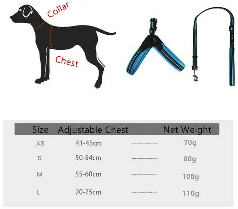 Светоотражающий дышащий нагрудный ремень для собак, поводок для собак, товары для домашних животных, безопасная упряжь для отдыха на открытом воздухе