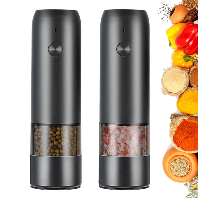 Electric Automatic Mill Pepper and Salt Grinder LED Light Peper