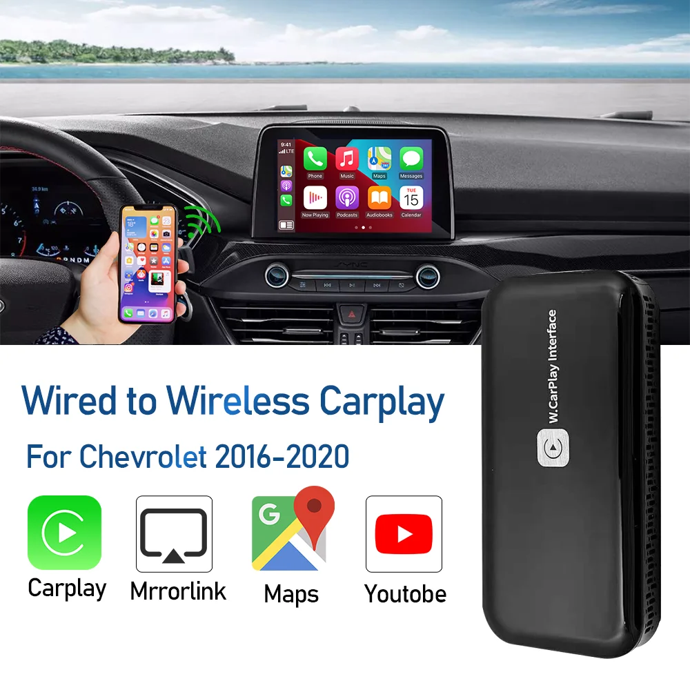 Carplay беспроводной адаптер для Chevrolet проводной к автомобильный мультимедийный