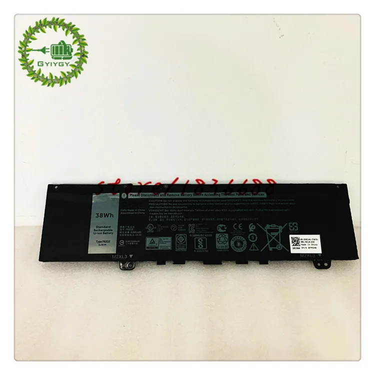 GYIYGY RPJC3 39DY5 F62G0, 0F62G0 Аккумулятор для ноутбука dell Inspiron 7386 5370(7373) 2-в1 13(7370