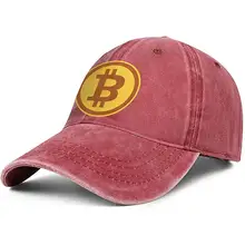 Для мужчин Биткойн Майнер хлопкового денима Биткоин Бейсбол Шапки регулируемым козырьком, кепки с плоским верхом
