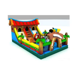 Inflatable Trampoline Slide Combos Giant Inflatable Bounce House Bear Forest Design Customized PVC High Quality