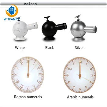 

Hot Sale Rome Arabia Digital Needle with Backlight Luminous Mechanical Plastic Alarm Clock Circular Projection Modern Wall Clock