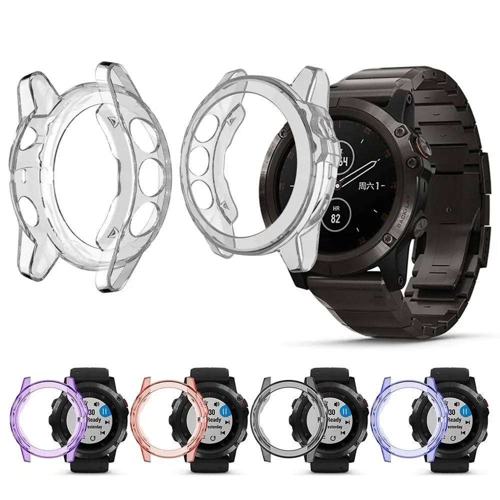 Ультра-тонкий чистый ТПУ чехол для часов защитный чехол для Garmin Fenix 5X Plus/5X Kit A5YA