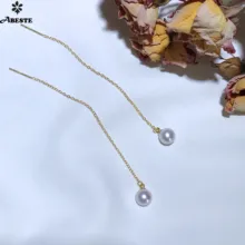 ANI 925 Sterling Silver Earring Handmade Women Earring Freshwater White Pearl Earring oorbellen Gold boucle d oreille Fashion Fine Jewelry ANI 925 Sterling Silver Earring Handmade Women Earring Freshwater White Pearl Earring oorbellen Gold boucle d oreille Fashion Fine Jewelry
