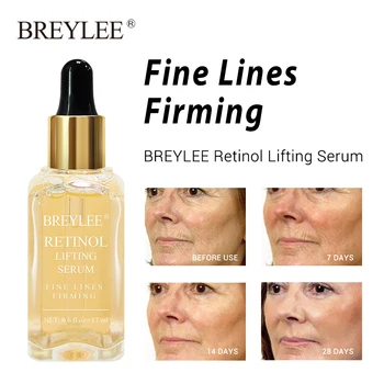 

BREYLEE 24K gold Serum face skin care brighten anti aging wrinkles moisturizing Hyaluronic acid face firming essence BE005