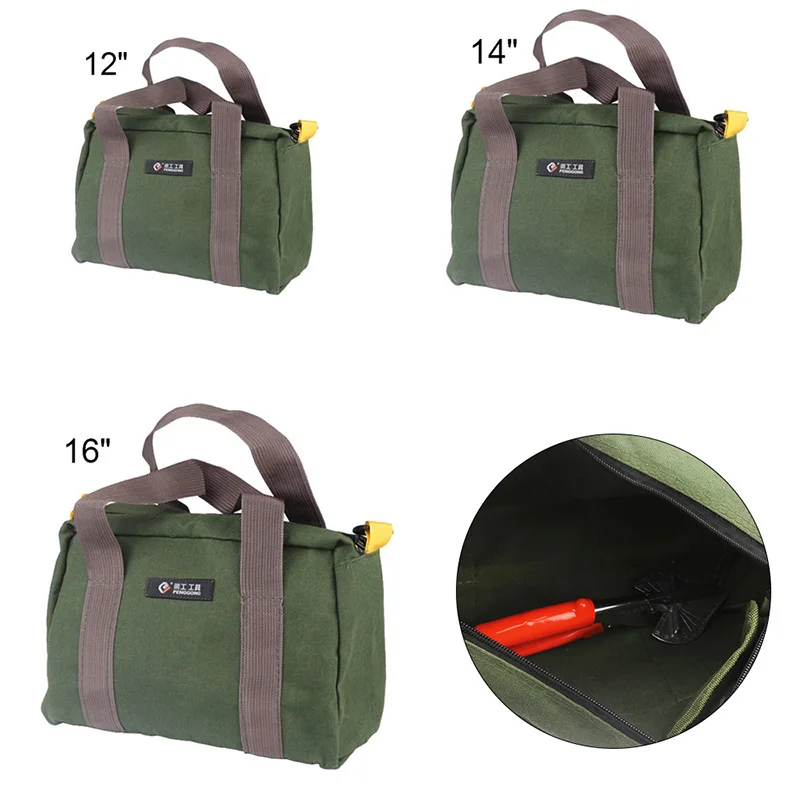 best tool bag Portable Tool Kit Wrenches Screwdrivers Pliers Metal Parts Storage Bag Multi-function Canvas Waterproof Storage Hand Tool Bag diamondback tool bags