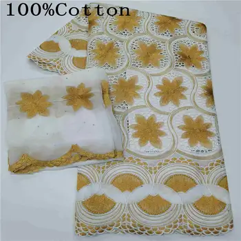 

2020 swiss voile lace in switzerland latest african lace fabric 5+2yards cotton fabric for dress swiss lace fabric! LY102353