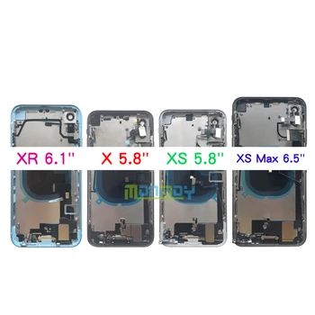 

5-10Pcs For iphone X 8G 8 Plus XR XS MAX Battery Back Cover Middle Chassis Frame Full Housing Assembly Door Rear with Flex Cable