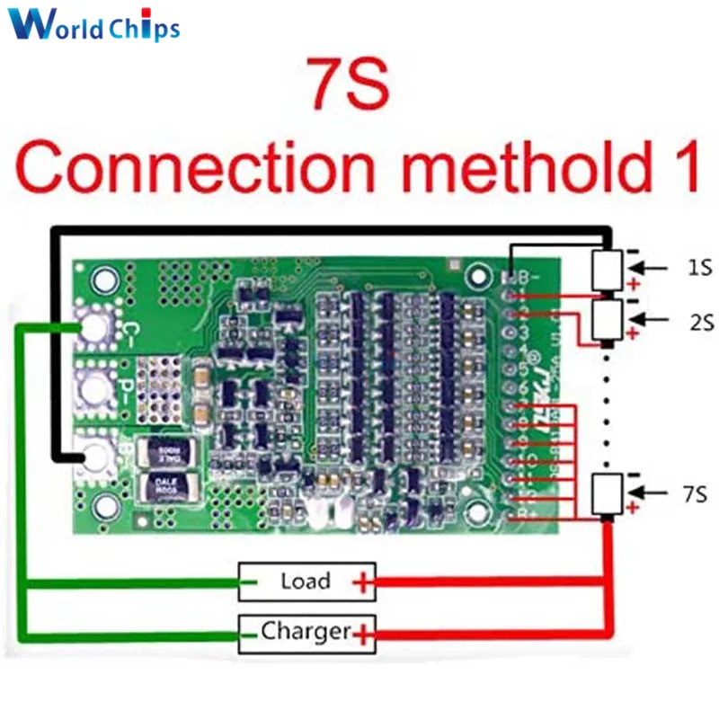BMS 6S 7S 8S 9S 10S 11S 12S 13S 25A 4.2V Litio Li-Ion Lifepo4 Carica Della Batteria Bordo di Protezione Lifepo4 Pack BMS PCB PCM - immagine 5