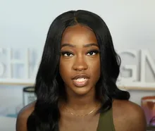 Transparente pelucas de encaje de la peluca de la onda del cuerpo de 13x4x1 frente de encaje pelucas de cabello humano Pre arrancó parte de encaje peluca para las mujeres negras Wondergirl