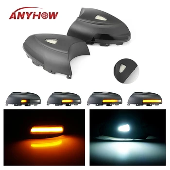 

2Pcs White Dynamic Yellow 2 Light Lamps Rearview Shell Lights LED Mirror Turn Signal Mirrors For Volkswagen Tiguan MK1 2008-2016