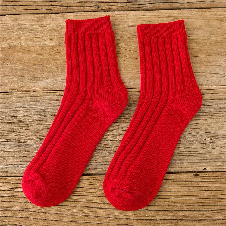Сезон лето-осень; женские хлопковые носки с двумя полосками; весенние модные носки с ворсом; высококачественные винтажные Разноцветные носки; 3 пары - Цвет: Бежевый