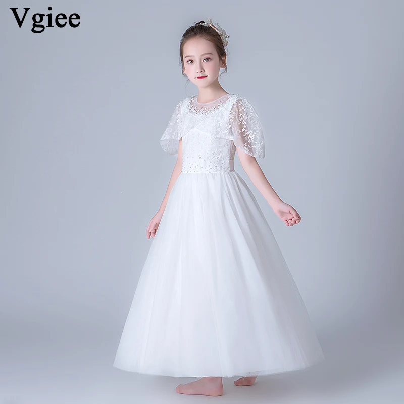 

Vgiee Princess Dress for Girls Kids Ankle-Length Cotton Casual Solid Dress Girl Wedding Birthday Party Dresses OutfitsCC663A