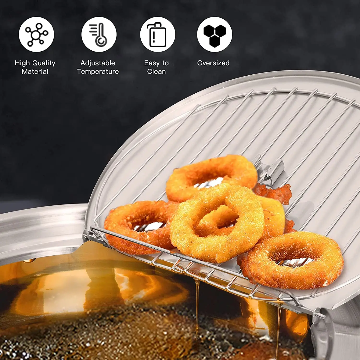 24CM Japanese Deep Frying Pot Oil Fryer with a Thermometer and a Lid 304  Stainless Steel Kitchen Tempura Fryer Pan - AliExpress