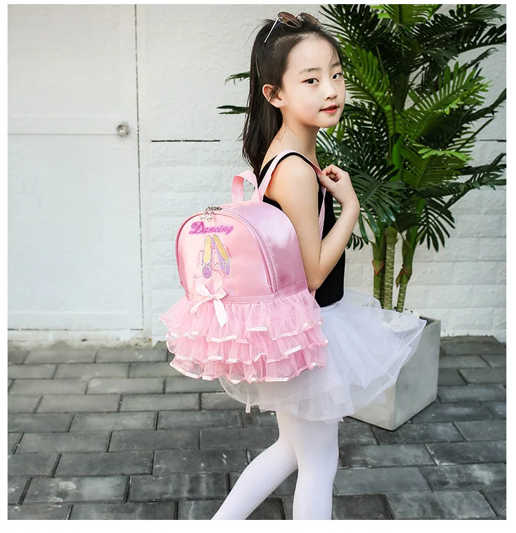 Ballet Dance Bags Children Ballet Bag for Girl Ballerina Dance Bag for Kids Pink Dancing Backpack Girls Ballet Dance Bags Baby School Backpack