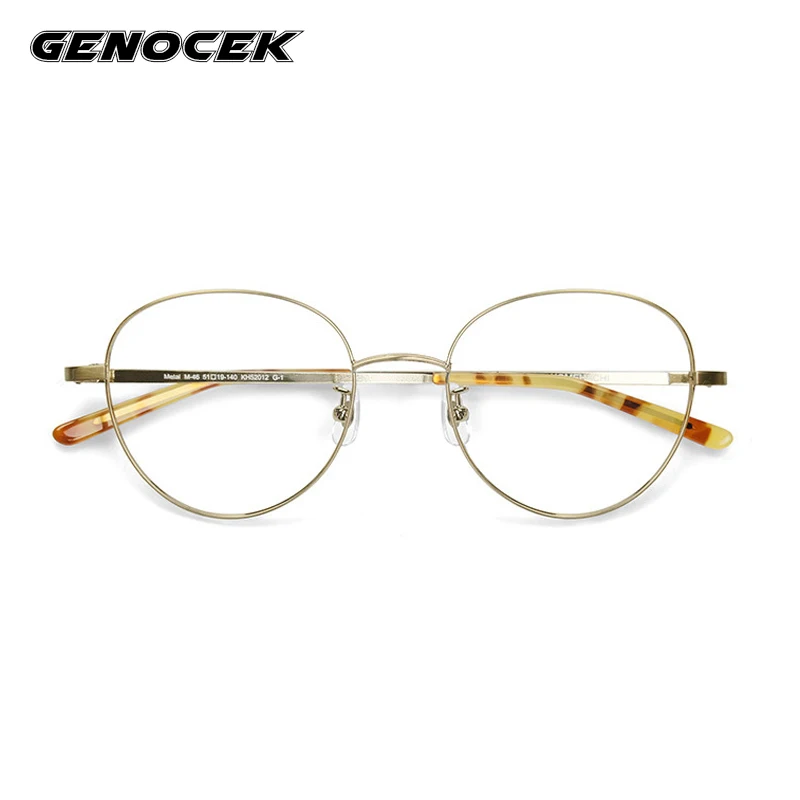 

2020 New Alloy Glasses Frame Women Big Box Round Optical Frame Myopia Prescription Eyeglasses Frame Lady Ultralight Eyewear