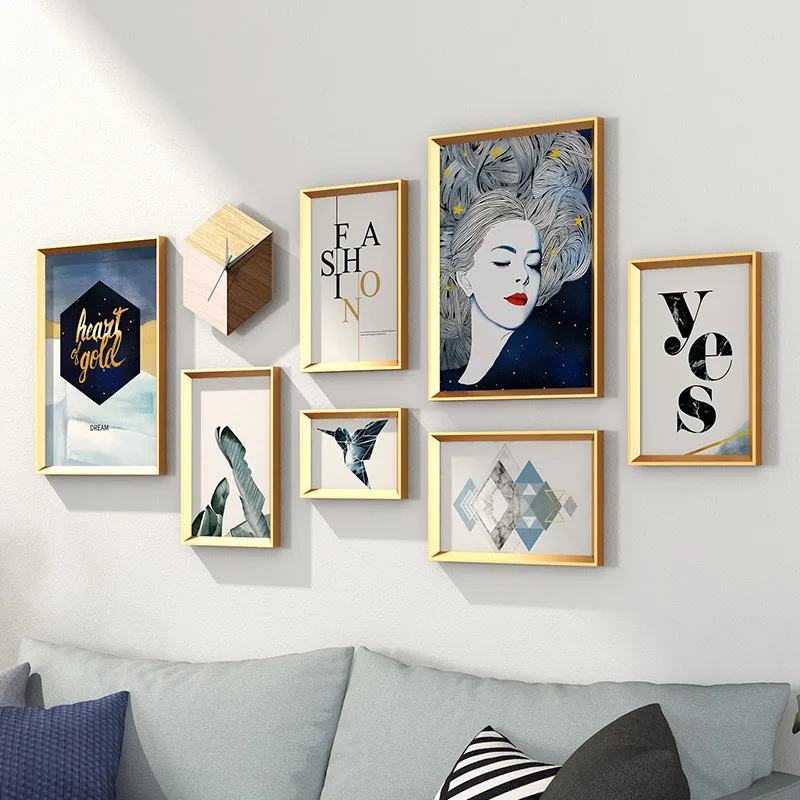 

Nordic Style Photo Frame Wall 7pcs/set Home Decor Picture Frames Sofa Wall Combination Hanging Photo Frame DIY porta retrato