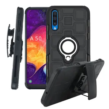 

For Samsung A10 A20 A30 A40 A50 A60 A70 A80 2019 Belt Clip Holster Shockproof Cover Case galaxy a50 a40 Ring Holder Stand cases