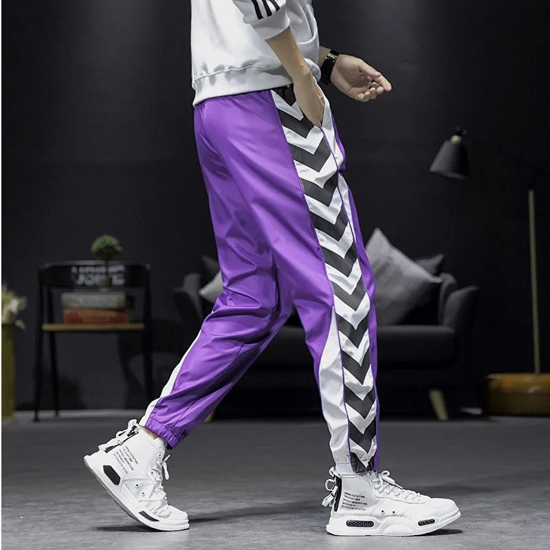 Японский стиль Slim Fit Модные мужские Хип поп Твердые женские укороченные брюки