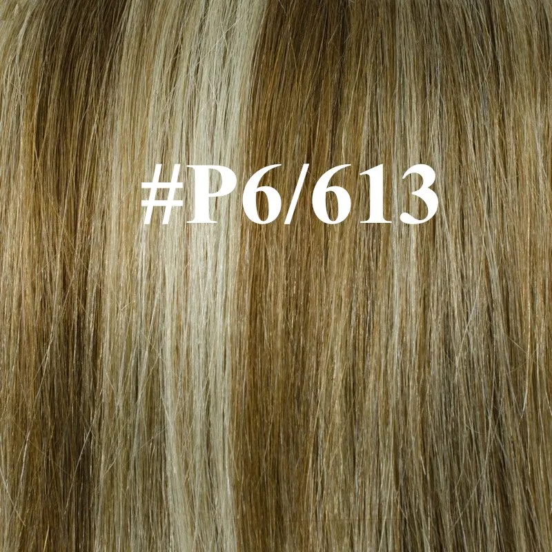 EVAGLOSS 0,5 грамм/прядь Machie Remy кератиновые шелковистые прямые человеческие волосы для наращивания с микро-бусинами/кольцами - Цвет: # P6/613